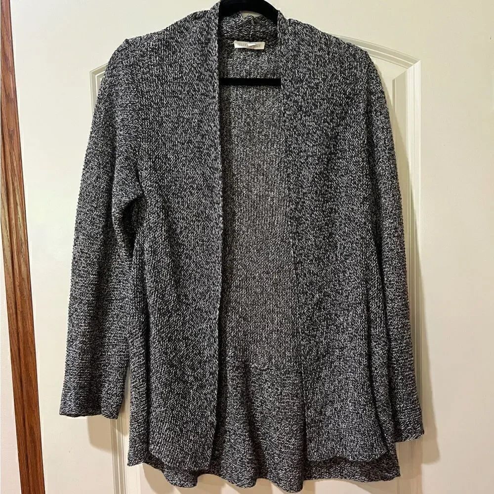EILEEN FISHER 100% Linen Open Knit Draped Marbled Cardigan Women’s Size Medium